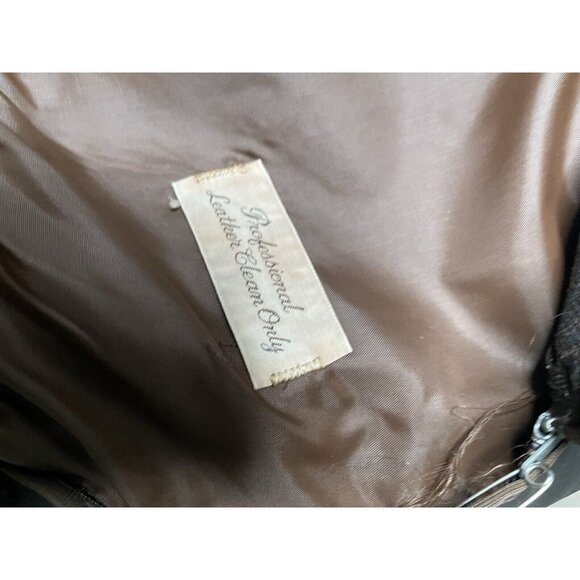 Vintage Berman's Brown Leather Bomber Jacket Men's M 40 Zip Out Lining - Picture 6 of 10